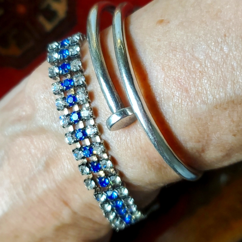 Rhinestone vintage bracelet - Picture 8 of 9